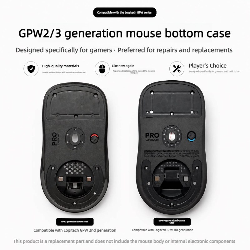 Replacement Mouse Bottom Case  - Logitech Mouse G Pro X Superlight 评论和价格