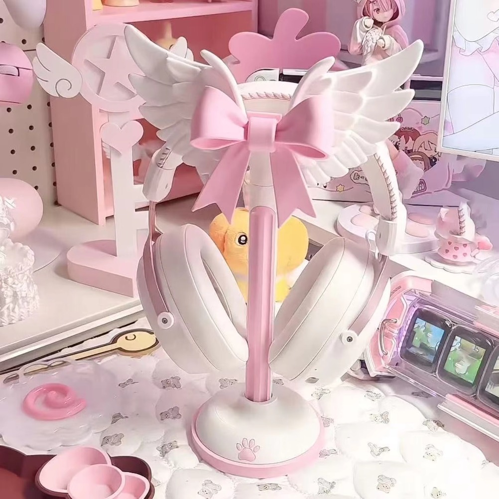 Angel Wing Bow Headset Holder  - Accessories For Your Gaming Room 评论和价格